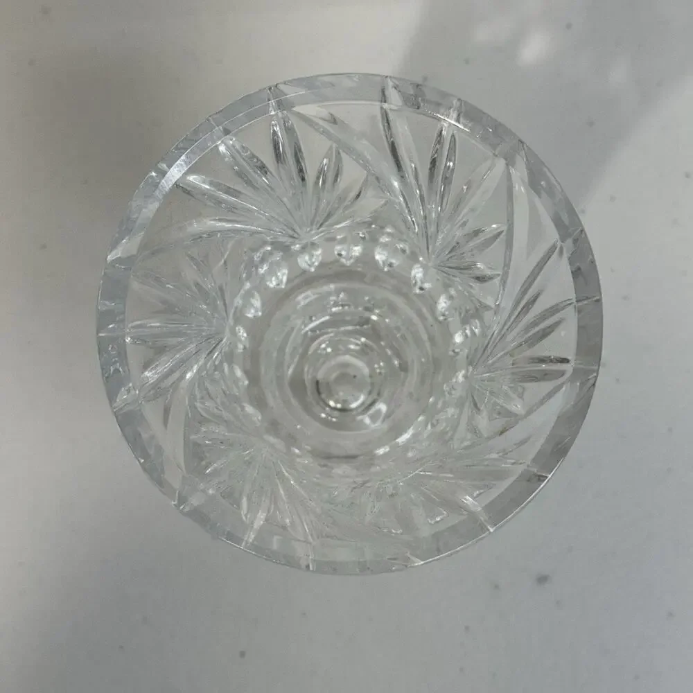 VTG Fifth Avenue Full Lead Crystal LTD Silhouette Hurricane Candle Holder Fan